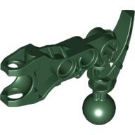 Lego Large Figure Skeletal, Limb, Angular with Ball Joint and Ball Socket (Av-Matoran) / Dark Green