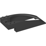 Lego Windscreen 10 x 4 x 2 Curved with Bubble Cutout and Single Hinge Finger / Black