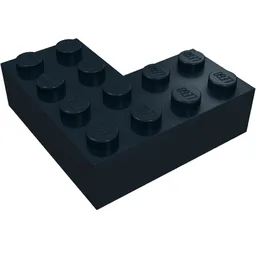 Brick 4 x 4 Corner / Black