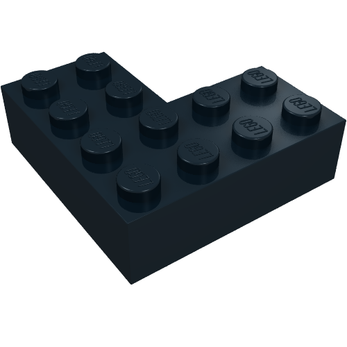 Lego Brick 4 x 4 Corner / Black
