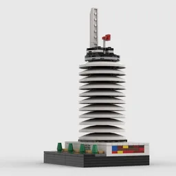 Capitol Records Building VER 2 at 1/650th Scale
