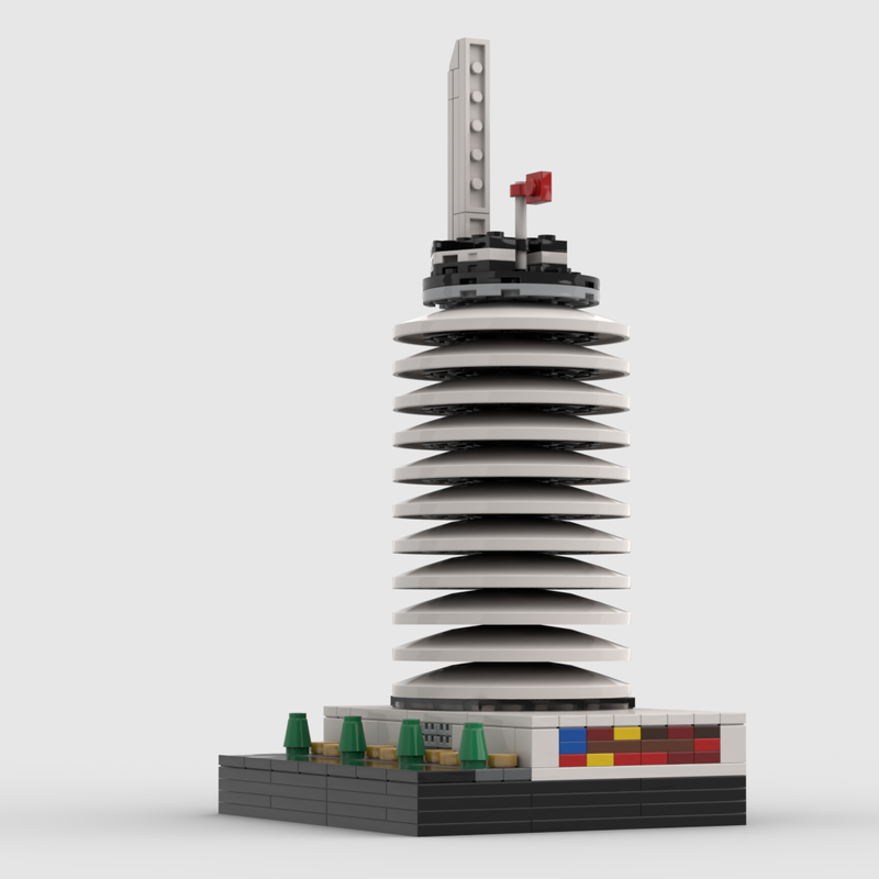 Lego Capitol Records Building VER 2 at 1/650th Scale