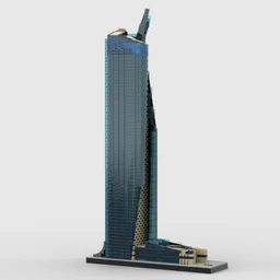 Al Hamra Tower VER 2 at 1/650th Scale