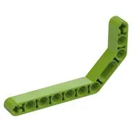 Technic Beam 1 x 11.5 Double Bent Thick / Lime