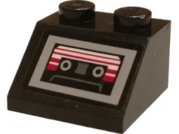 Slope 45 2 x 2 with Cassette Player Pattern (Sticker) - Set 76081