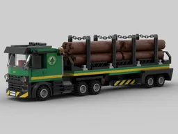 Cabover Truck & Logging Trailer