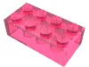 Brick 2 x 4 / Glitter Trans-Dark Pink
