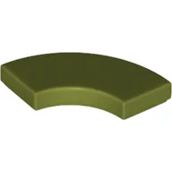 Tile 2 x 2 Curved, Macaroni / Olive Green