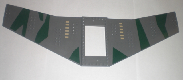 Lego Wing Plate 20 x 56 with 6 x 10 Cutout and No Holes with Camouflage Pattern (Stickers) - Set 7683