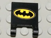 Flag 2 x 2 Square with Flat Edge with Batman Logo Pattern (Sticker) - Set 7783