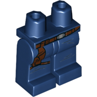 Lego Hips and Dark Blue Legs with Reddish Brown Belt and Holster Print / Dark Blue