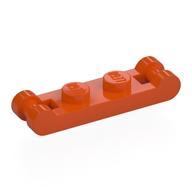 Lego Plate Special 1 x 2 with Handles on Ends / Reddish Orange