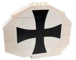 Stickered Assembly 8 x 1 x 5 1/3 with Black Iron Cross Pattern on Both Sides (Stickers) - Set 10024