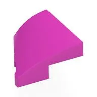 Brick Wedged, Curved 2 x 2 with Stud Notch Right / Dark Pink