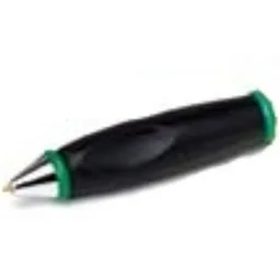 Pen Body, with Chrome Tip, Green Ends / Black