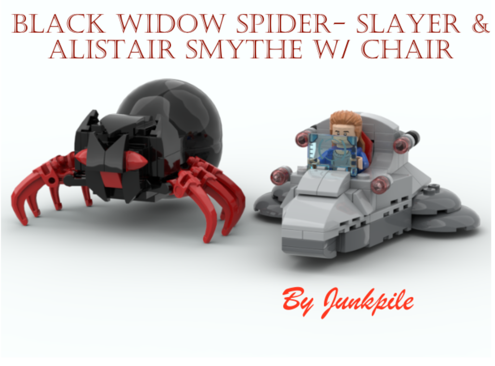 Lego Marvel Spiderman - Alistair Smythe chair & Tri-Spider Slayer bot 1