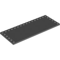Lego Plate Special 6 x 16 with Studs on 3 Edges / Dark Bluish Gray