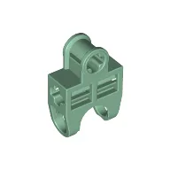 Technic Axle Connector 2 x 3 with Ball Socket, Open Sides / Sand Green
