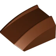 Brick Curved 2 x 2 with Lip, No Studs / Reddish Brown