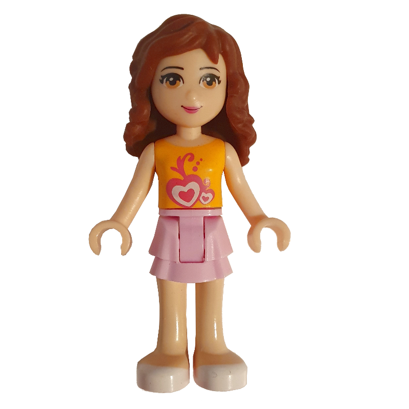 Lego Olivia - Orange Top, Bright Pink Skirt