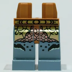 Hips and Sand Blue Legs with Gold Belt, Loin Cloth, Metallic Copper Scales Print / Medium Nougat