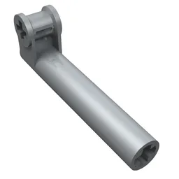 Technic Axle and Pin Connector, Perpendicular with Extension / Pearl Light Gray