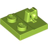 Lego Hinge Plate 2 x 2 Locking with 1 Finger on Top / Lime
