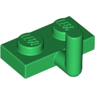 Lego Plate Special 1 x 2 with Bar Up [Horizontal Arm 5mm] / Green