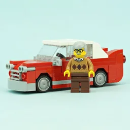 Red vintage car