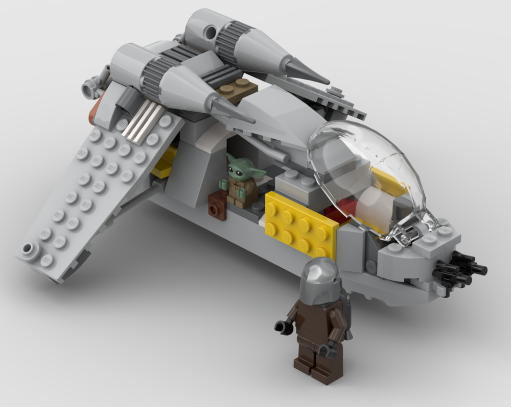 Lego Mando and Grogu Dropship