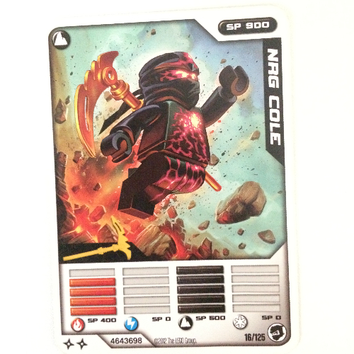 Lego Trading Card, Ninjago Deck #2: 16 - NRG Cole - North American Version / [No Color/Any Color]