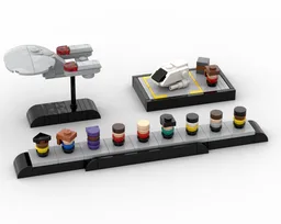 Enterprise D and Shuttlepod Display