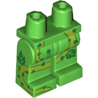 Lego Hips and Bright Green Legs with Plant Vines with Thorns and Green and Lime Leaves on Front and Sides Print / Bright Green