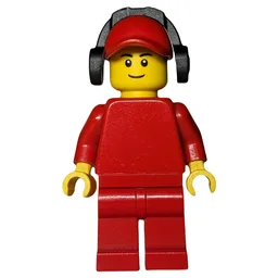 Red Torso, Red Legs, Red Cap, Headphones