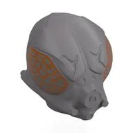 Minifig Head Special, Protocol Droid with Large Speckled Copper/Silver Eyes and Breathing Mask Print (4-LOM) / Flat Silver