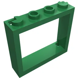 Window 1 x 4 x 3 without Shutter Tabs / Green