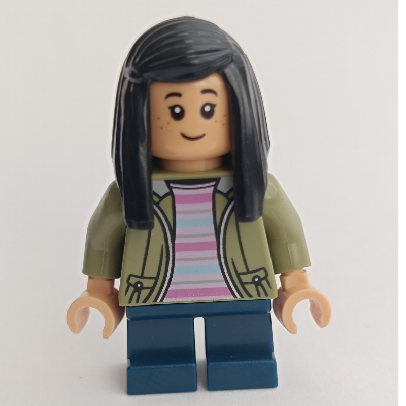 Lego Cho Chang, Short Legs, Olive Green Jacket