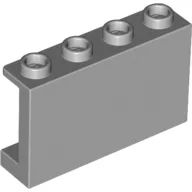 Panel 1 x 4 x 2 with Side Supports - Hollow Studs / Light Bluish Gray