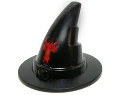 Hat, Wizard, Red Dragon Head Print
