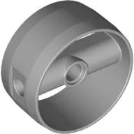 Technic Cylinder 4 x 4 with Pin Holes and Centre Bar, Closed Sides on Bar / Light Bluish Gray