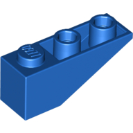 Lego Brick Sloped Inverted 33° 3 x 1 with Internal Stopper and No Front Stud Connection / Blue
