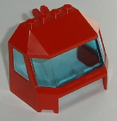 Lego Windscreen 4 x 6 x 4 Cab with Hinge and 1 x 4 Bottom Cutout with Trans-Light Blue Glass (45406 / 46103)