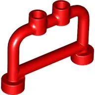 Bar 1 x 4 x 2 with Studs / Red