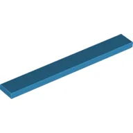 Tile 1 x 8 with Groove / Dark Azure
