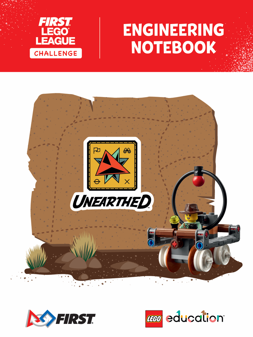 Lego UNEARTHED Engineering Notebook (FLL Challenge)
