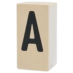 Tile Special 1 x 2 x 5/6 with Stud Hole in End with 'A' Print