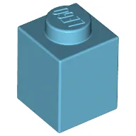 Brick 1 x 1 / Medium Azure