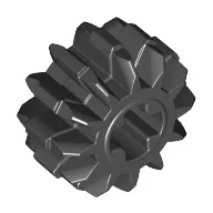 Technic Gear 12 Tooth Double Bevel / Black