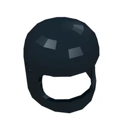 Helmet Classic with Thin Chin Guard and Visor Dimples / Black