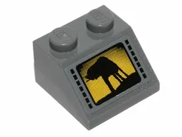 Slope 45 2 x 2 with SW AT-AT Black and Yellow Pattern (Sticker) - Set 75014